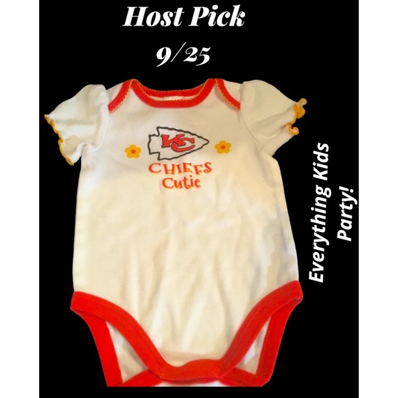Kansas City Chiefs Baby Girl Onesie - Picture 1 of 4